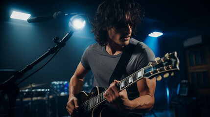 Obraz premium guitarist playing guitar