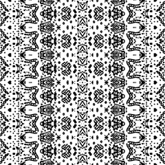 Doodle Native Ink Pattern. Tribal Dark Scribble Batik. Black Color Scribble Pattern. Simple Ethnic Boho Vector. Seamless Geo Batik. Black Colour Ink Doodle Texture. Abstract Dark Scribble Vector
