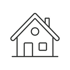 House icon line design. Home, residence, property, real estate, abode, living space vector illustration. House editable stroke icon.