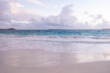 Calm Waters on the Shore of Orient Beach Before Sunrise, St. Martin