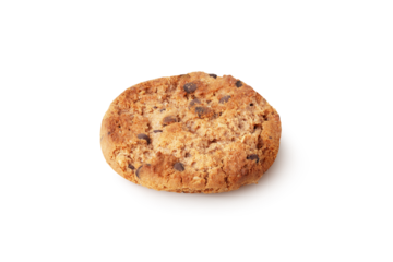 Chocolate chip cookie, isolated on transparent background