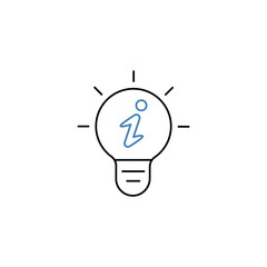 hint concept line icon. Simple element illustration. hint concept outline symbol design.
