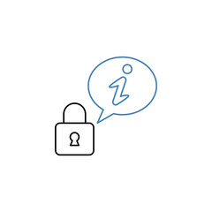 confidential concept line icon. Simple element illustration. confidential concept outline symbol design.