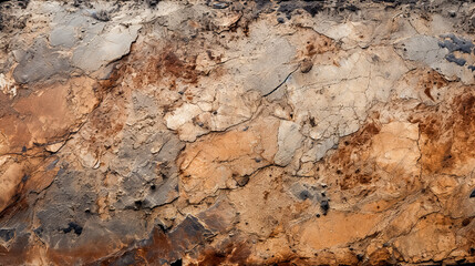 Fototapeta premium Texture of old rustic wall covered with brown stucco. Abstract background for design.