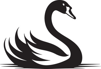 Serene Swan logo vector illustration. Serene Swan vector Icon and Sign.
