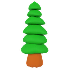 Pine Tree isolated on transparent background