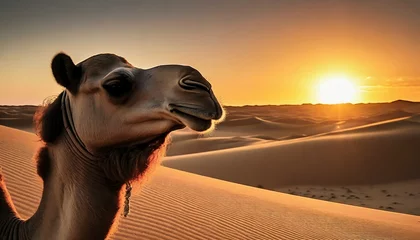 Photo sur Plexiglas Lama desert, camel