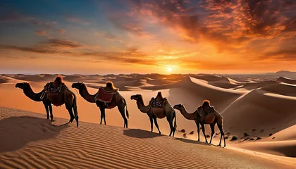Selbstklebende Fototapeten desert, camel © Gloria