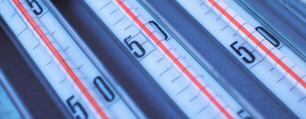 thermometers scale, laboratory science. texture for wallpaper