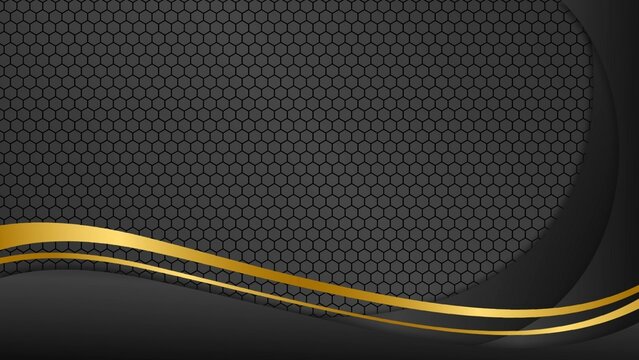 Elegant Golden Animated Wavy Lines Background (Looping)