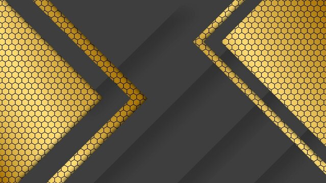 Elegant Gold and Black Squares Animated Background (Looping)