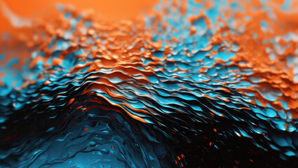 Color Gradient Background with Pattern, Blue and Orange Textured Wallpaper, using Generative ai