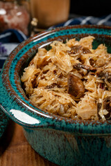 Lenten sauerkraut with mushrooms.