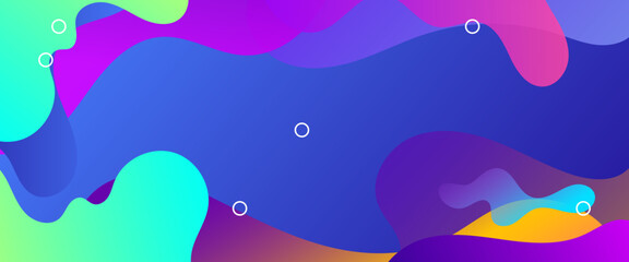 Colorful colourful vector wavy and liquid simple banner modern design. Colorful modern graphic design liquid element for banner, flyer, card, or brochure cover