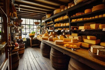 Gouda Galore: Step Into a Dutch Cheese Shop, Where Culinary Tradition Takes Center Stage, Proudly...