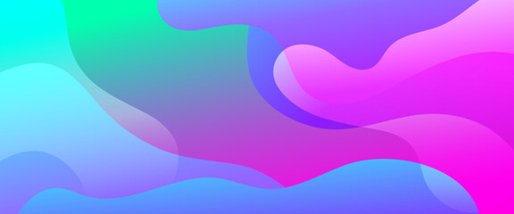 Colorful colourful vector abstract simple banner with wave and liquid shapes. Colorful modern graphic design liquid element for banner, flyer, card, or brochure cover