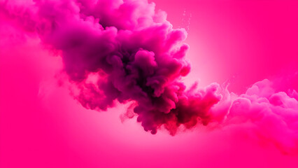 Fototapeta premium Abstract textured splatter color billowing smoke, mixed digital illustration and matte painting combined with photography. AI generated.