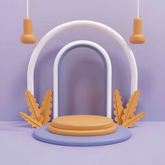 clean white podium beautiful background