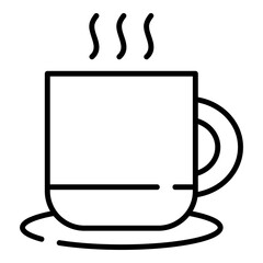 Coffee mug black line icon