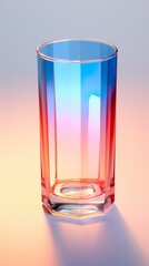  Fondo de envases de vidrios con reflejos coloridos. Ilustración 3d. Aplicable para móvil. Generado por IA. - obrazy, fototapety, plakaty