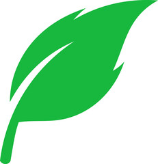 Green Leaf Icon. Element Symbol for eco, renewable, green, vegan and bio labels