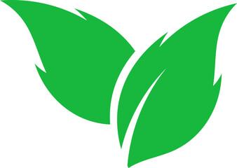 Green Leaf Icon. Element Symbol for eco, renewable, green, vegan and bio labels