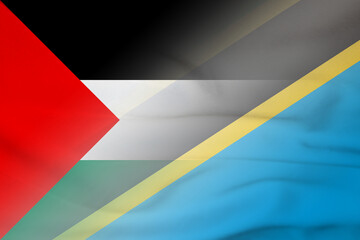 Palestinian National Authority and Tanzania political flag transborder relations TZA PSE