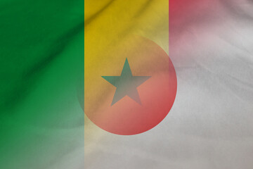 Senegal and Japan political flag transborder negotiation JPN SEN © dmitriy