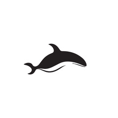Whale in cartoon, doodle style. Isolated 2d vector illustration in logo, icon, sketch style, Eps 10, black and white. AI Generative
