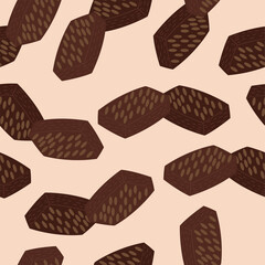 Brownie seamless pattern. Suitable for backgrounds, wallpapers, fabrics, textiles, wrapping papers, printed materials, and many more.