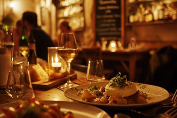 Gastronomic Delight: Friends Indulge in the Timeless Pleasures of a Traditional Bouchon, Where Lyon's Culinary Heritage Shines, and the Quenelle Takes Center Stage in a Gourmet Feast of Authenticity.
