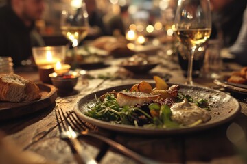 Gastronomic Delight: Friends Indulge in the Timeless Pleasures of a Traditional Bouchon, Where Lyon's Culinary Heritage Shines, and the Quenelle Takes Center Stage in a Gourmet Feast of Authenticity.
