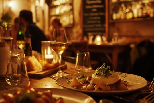 Gastronomic Delight: Friends Indulge in the Timeless Pleasures of a Traditional Bouchon, Where Lyon's Culinary Heritage Shines, and the Quenelle Takes Center Stage in a Gourmet Feast of Authenticity.
