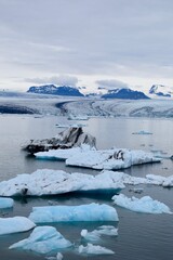 Glacier with lake infront 