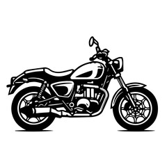 Classic motorcycle design logo art illustration