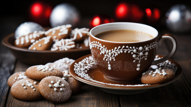 Gingerbread Warmth: Festive Winter Kitchen Scenes