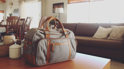 Domestic Bliss: Diaper Bag in Cozy Home