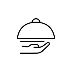 Soup bowl outline icons, minimalist vector illustration ,simple transparent graphic element .Isolated on white background