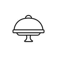 Food tray outline icons, minimalist vector illustration ,simple transparent graphic element .Isolated on white background