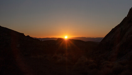 sunset in the mountains