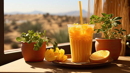 Carrot Clarity: Organic Journey in a Biodegradable Cup