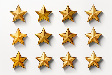 Obraz premium 3d shiny star on a white background 3d rendered