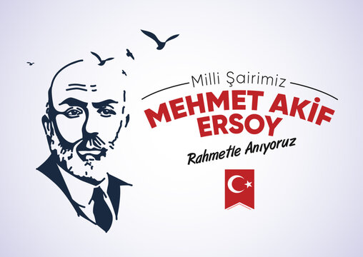 Mehmet Akif Ersoy istiklal marsi yazari (Turkiye istanbul) 1936 Translation: Mehmet Akif Ersoy, Poet of Turkish national anthem (Turkey Istanbul) 1936