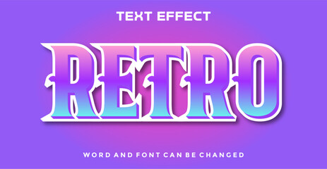 Retro  editable text effect