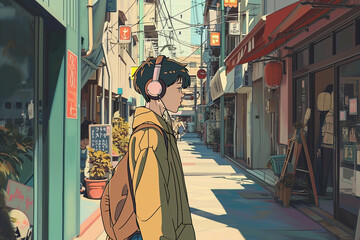 Tokyo Wanderer: A Serene Stroll through the Anime Cityscape