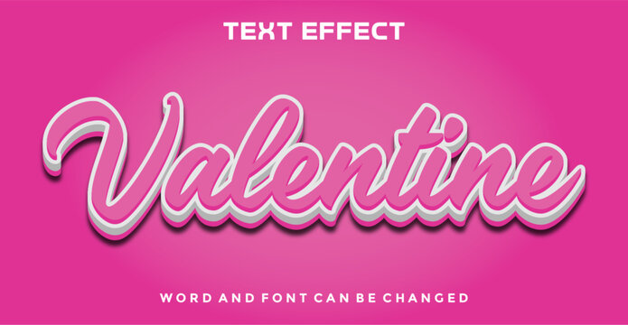 Valentine Editable Text Effect