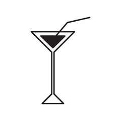 cocktail icon. Night club icon. simple flat illustration on white background..eps