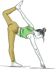 Woman exercise in yoga posture