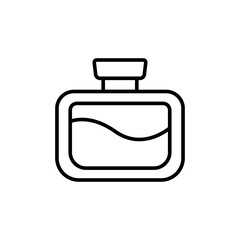 Obraz premium Perfume bottle outline icons, minimalist vector illustration ,simple transparent graphic element .Isolated on white background