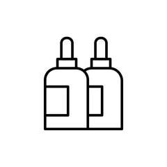 Oil bottle outline icons, minimalist vector illustration ,simple transparent graphic element .Isolated on white background